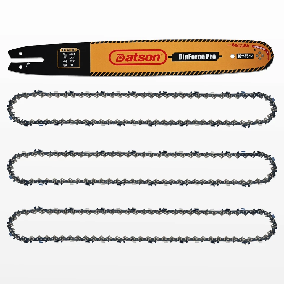 DATSON BAR AND 3 CHAINS FITS STIHL 023 025 MS210 MS230 MS250 18" .325 .063 68DL