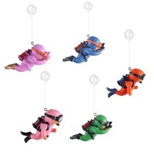 5Pcs Floating Fish Tank Decorations, Cute Little Diver Aquarium Decoration Fi...