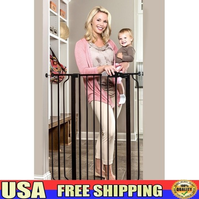 #ad #ad Extra Tall Baby Safety Gate Pressure Mounted Walk Through Adjustable Metal 36in $58.37