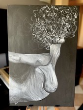 Dipinto a Mano su Tela Donna