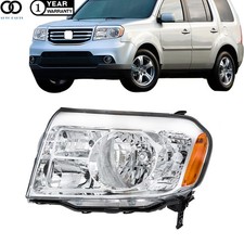 Left Driver Side For 2009-2010-2011 Honda Pilot Halogen Headlight Assy Wchrome Left Driver Side For 2009-2010-2011 Honda Pilot Halogen Headlight Assy Wchrome