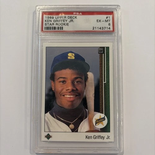 1989 UPPER DECK KEN GRIFFEY JR. #1 ROOKIE (RC) PSA 6 EX-MT