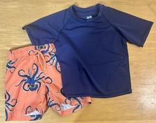 Boys Old Navy Swim Suit Shorts Trucks  Swim Shirt Size 2T Toddler Youth