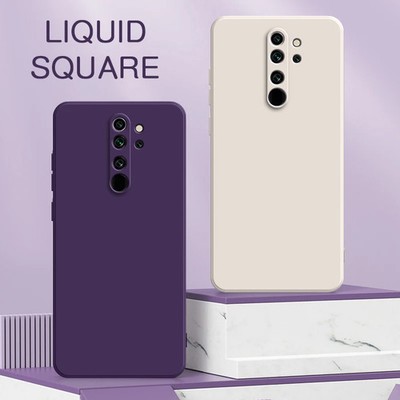 Square Liquid Silicone Soft Phone Case Compatible with Xiaomi Redmi Note 8 8T Pr