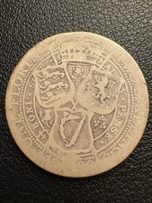 1900 1899 1898 (?) Queen Victoria 92.5% Sterling Silver Florin Coin 10.89g