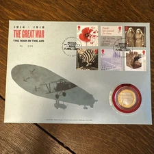 Royal Mint | 2017 - Silver Proof £2 Coin & Stamp Cover, The Great War In The Air
