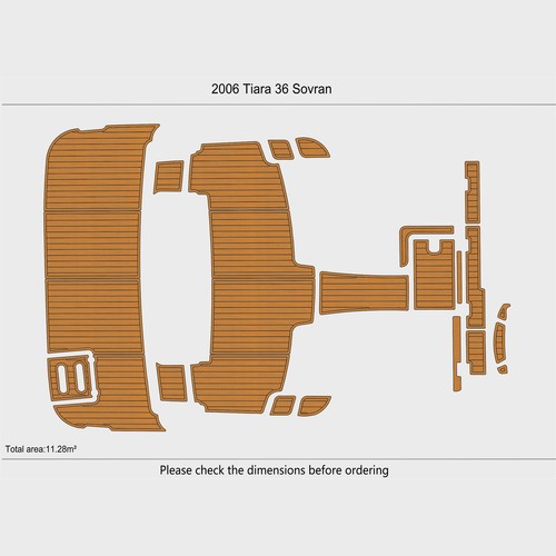 2006 Tiara 36 Sovran  EVA Faux Teak Marine mat Foam Floor - Foto 2 di 25