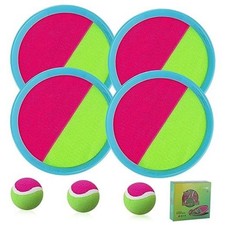 Beach Games, Outdoor Toys for Kids Ages 4-8, Toss and Catch Ball Set, 4 Blue