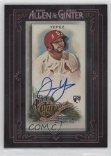 2022 Topps Allen & Ginter Framed Mini Black Frame 20/25 Juan Yepez Auto v5x