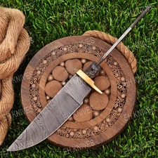 Handmade Damascus Steel Hunting Knifemaking Supply Skinner Blank Blade Knife