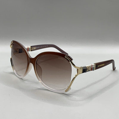 Burberry Sunglasses B6027 60-17-141 Brown White Fade Oversized Frames Scratched