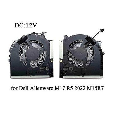 CPU+GPU 12V Fan for DELL Alienware M17 R5 AMD MG75091V1-C090-S9A 12V