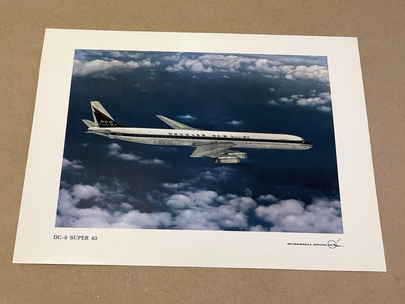 McDonnell Douglas DC 8 Super 63 Production and Operational Data Photo Print 9x11