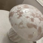 LARGE Glass Mushroom Y2K MCM Pink & White Fairy Lamp Hand Blown Art Glass 🍄 — photo 6
