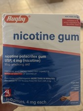 Rugby Nicotine Gum 4mg 100ct Coated Cinnamon Flavor EXP 03/2028 Free Shipping