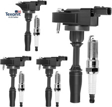 Ignition Coil Pack and Iridium Spark Plugs Set of 4 Compatible with Chevy Colora