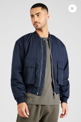 Embassy of Bricks and Logs - M / 38 Unisex Navy Blue MAPES BOMBER JACKET