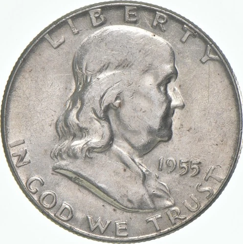 1955 Franklin Half Dollar AU 90% Silver *5817