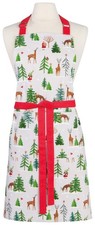 Now Designs NAP2390D Cotton Chef Apron Santa's Reindeer