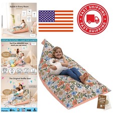 Upgraded XL Stuffed Animal Storage Bean Bag Cover with