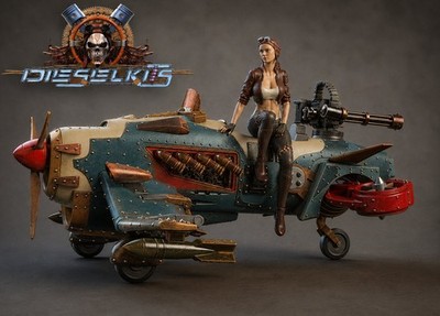 The Aviator + Lulu Fly - Steam Punk Vehicle / 1:35