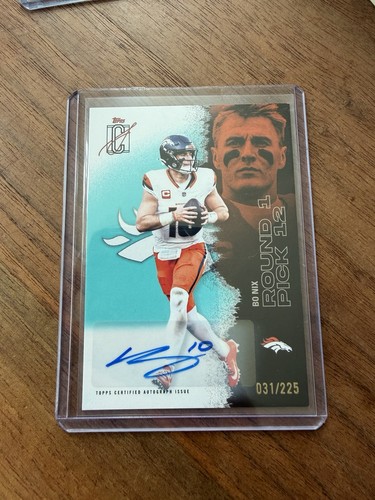 Topps 2025 Signature Class Bo Nix Broncos Rookie Auto Teal Serial #31 /225 #18