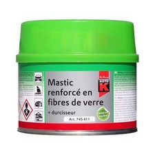 Mastic - Armé - Renforcé - Fibres de verre - Pour métal et carrosserie - 500G -