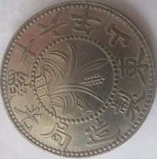 OLD CHINESE ALLOY NICKLE SILVER MIXED METALS LARGE COIN USED.