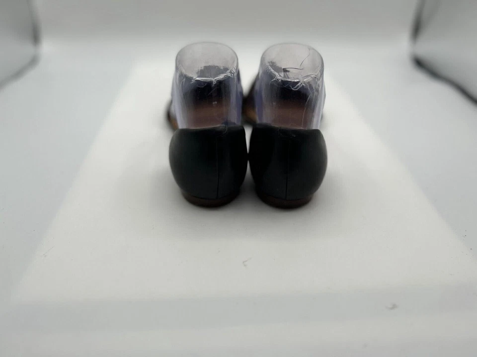 Halogen D'orsay Flats Women's Sz 7.5M Black Plaid Fabric Slip On Pointed Toe - Image 3 of 4