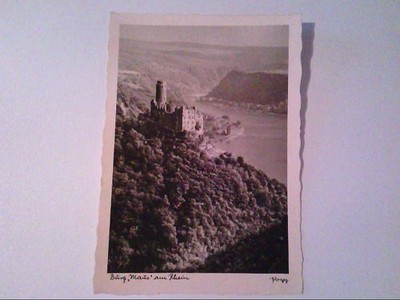 AK. Burg ''Maus'' am Rhein. Sankt Goarshausen. s/w.