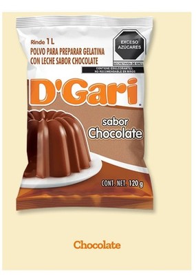 D'Gari Milk Gelatin Powder Chocolate Flavor Gelatina Mexicana (Get 3bag/120g)