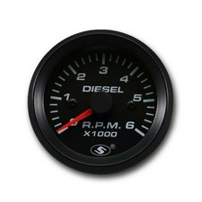 52mm 2-116 Universal Tachometer For Diesel Engine Alternator 6000 Rpm Black...