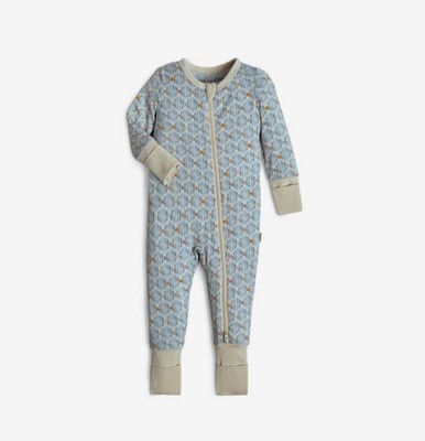 Tiny Kind Bamboo Footie Printed Multi Print 0-3M