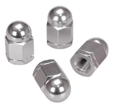 Aluminum alloy BMX acorn axle nuts 3/8" X 26T (SET OF 4) SILVER