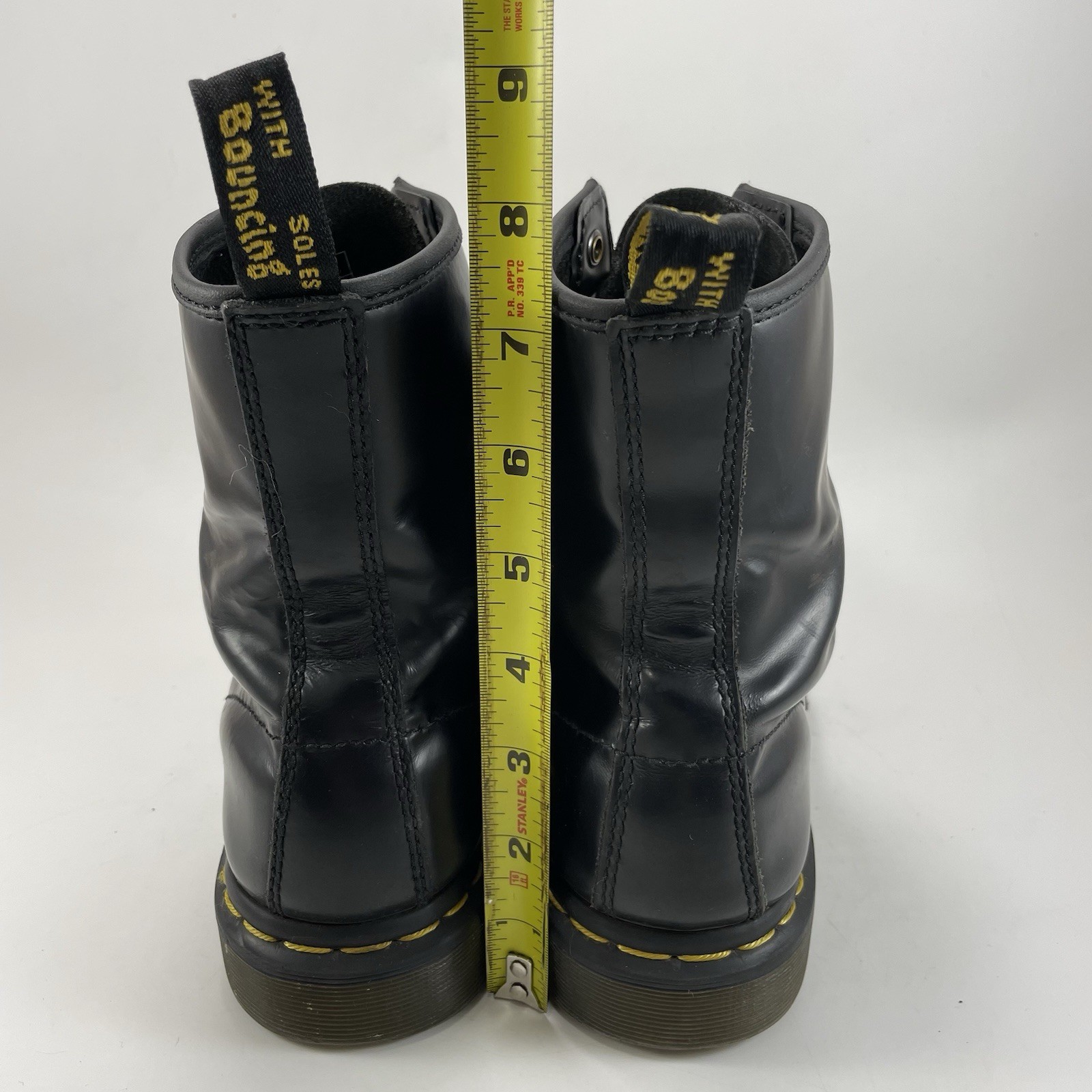 Dr. Martens Doc 1460 Combat Boots Womens Size 8 Black Leather Lace Up 8-Eye thumbnail 5