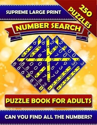 Neil Erlich Supreme Large Print Number Search Puzzle Book For Adults ...