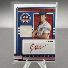 2023 Panini Stars & Stripes JJ Moran Auto Jersey Patch USA Baseball Rookie