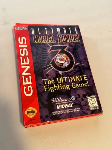 Ultimate Mortal Kombat 3 Vintage Sega Classic Game Slip With Manual