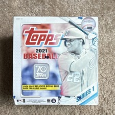 Topps 2021 Series 1 Baseball Box Exclusive Royal Blue Base Parallels Sealed