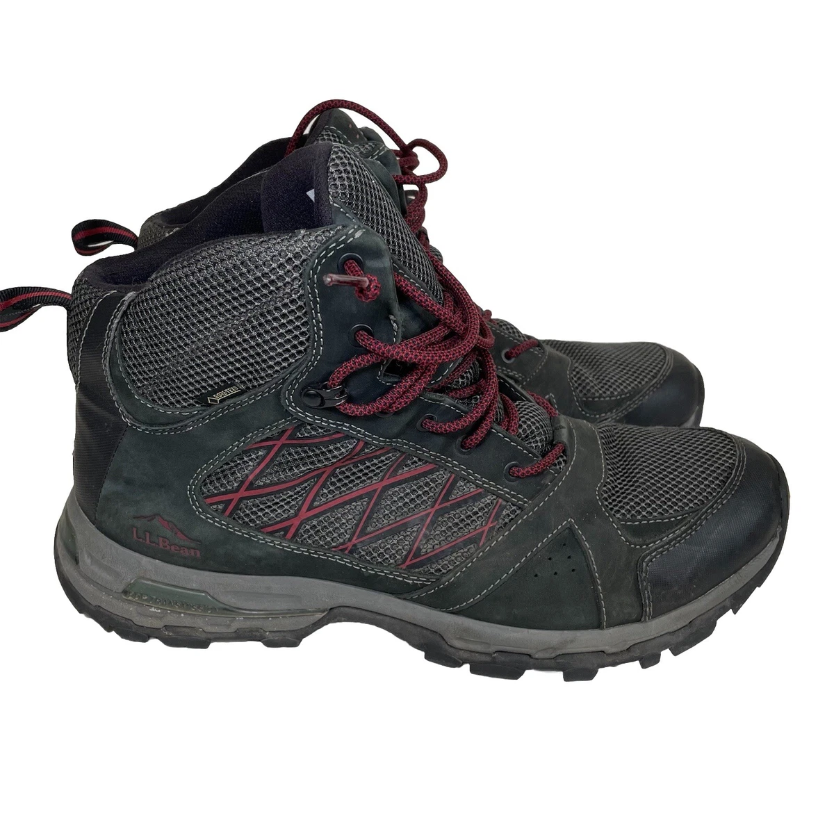 L.L. Bean Gortex Mens gray leather ankle hike boots size 10M SKU 9096 L.L. Bean Men main image 4