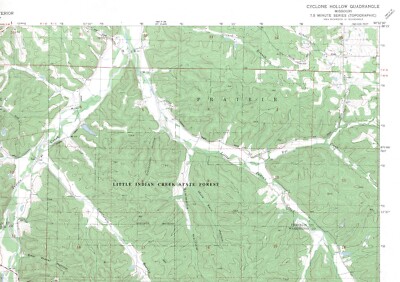 Cyclone Hollow Quadrangle Missouri 1981 USGS Topo Map 7.5 Minute Topographic