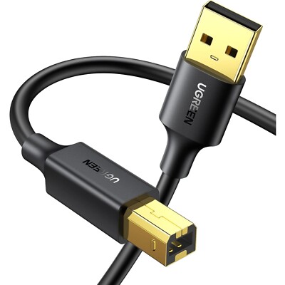 Stabiles 1,5 m USB Druckerkabel - Für zuverlässige Datenübertragung bei Druckern