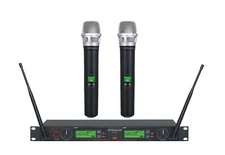 GTD Audio 2x800 Channel UHF Diversity Wireless Microphone Mic System 733H