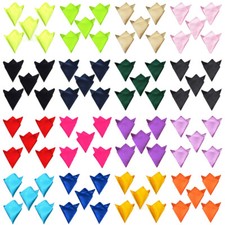 5 PCS Men Satin Solid Color Pocket Square Wedding Party Handkerchief Hanky