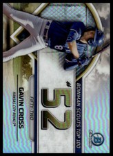 2023 Bowman #BTP-52 Gavin Cross Bowman Scouts Top 100 Atomic Refractor #/150