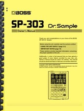Boss SP-303 Dr. Campione MANUALE DEL PROPRIETARIO e MANUALE DI SERVIZIO