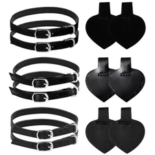 Healifty 3 Sets Anti-Loose Heels Ankle Straps Heels Pad Anti-slip Ankle Shoelace