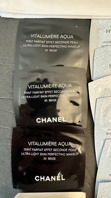 CHANEL Skin Care Samples Lot Le Blanc/Hydra Serum/Mascara/Brush