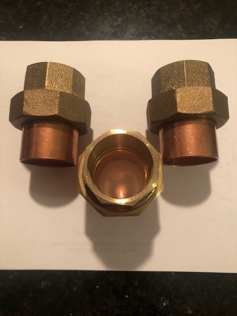 Union Coupling Copper 1 5/8'' Refrigeration ACR C x 1-5/8 1 5/8 HVAC Brass Pipe
