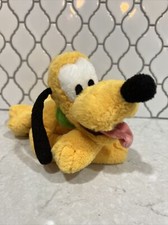 Disney Land World Parks Laying Down Pluto Dog Plush Stuffed Animal Toy Doll